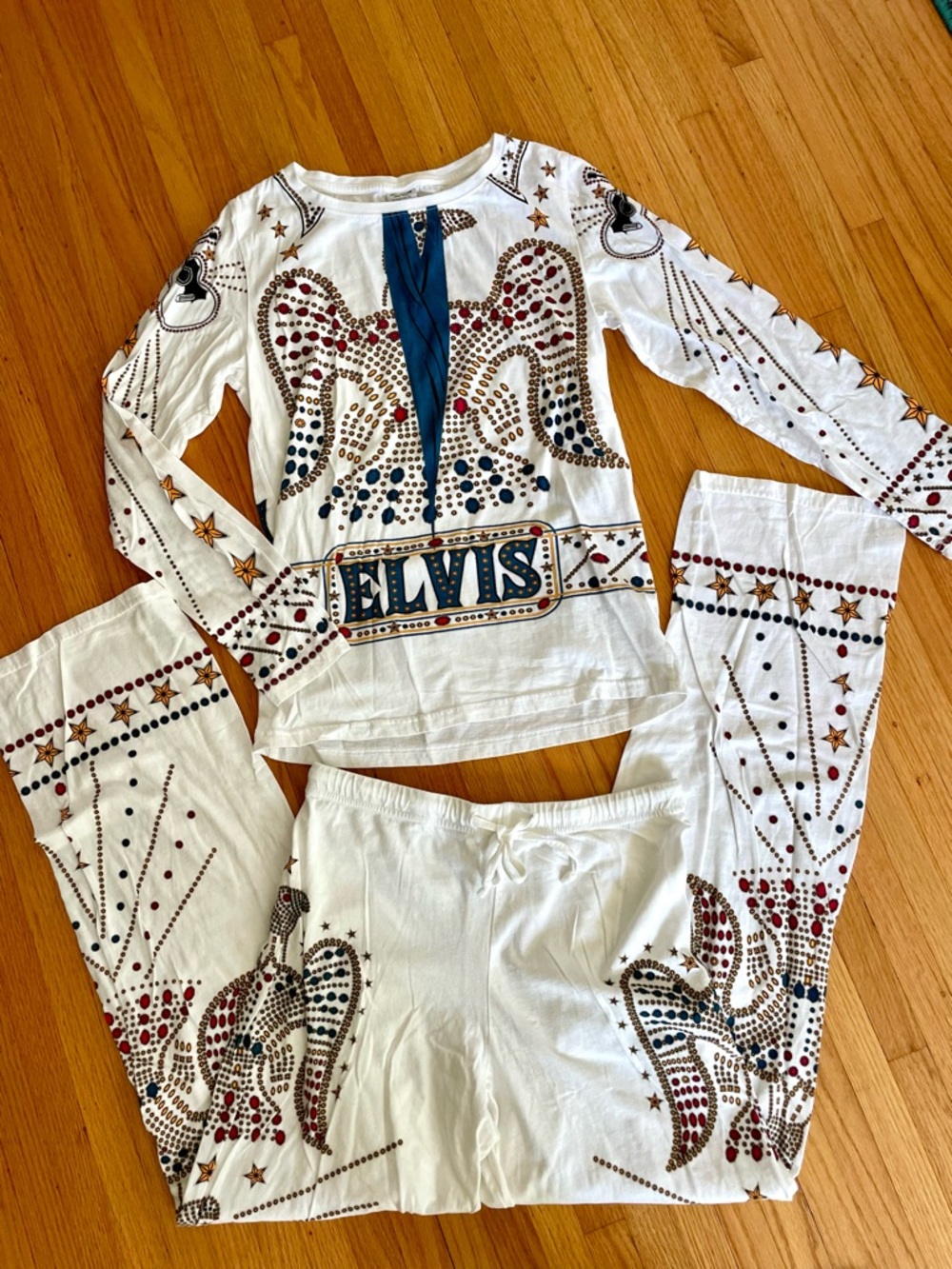 2 Piece drawstring ELVIS pj’s lounge set Medium